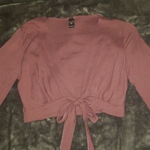 WINDSOR MAUVE TIE CROP